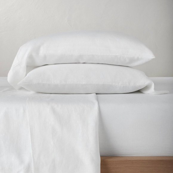 Casaluna King Size Well-being Hemp Sheet Set Fresh White - Picture 1 of 6